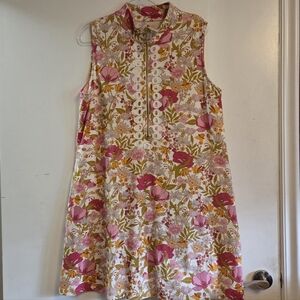 SPARTINA 449 Serena Half Zip Dress Heyward's Rate Bouquet Floral XXL